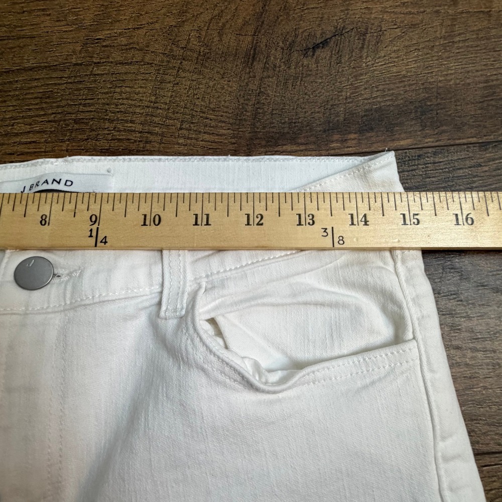 J Brand 811 Bermuda Shorts White Denim Raw Hem Blanc Size 29 - Picture 10 of 10